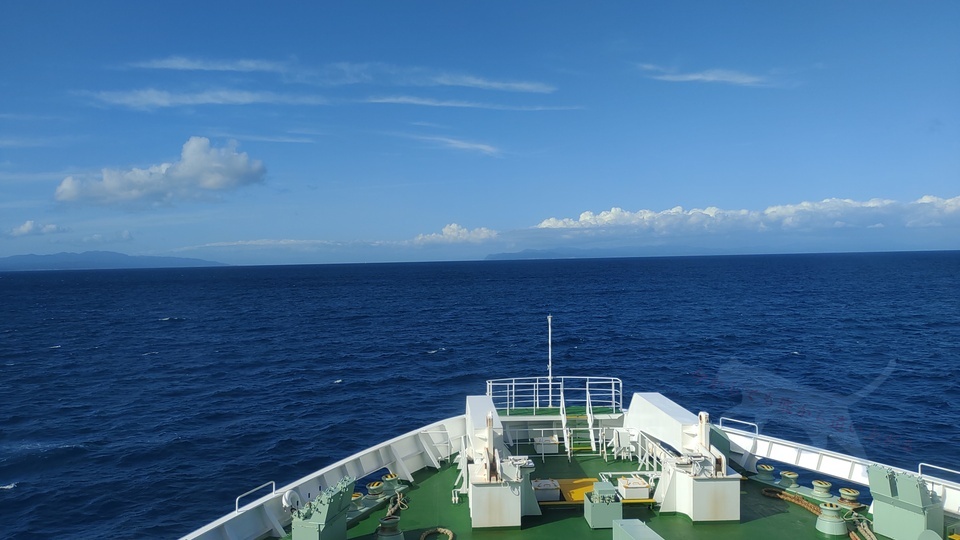 船首からの津軽海峡