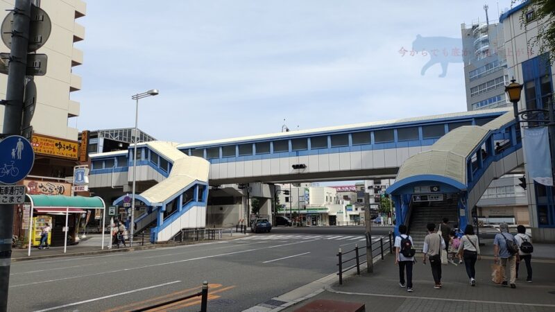 大阪メトロ中央線の大阪港駅。　駅周辺には海遊館もあるので利用者は多い