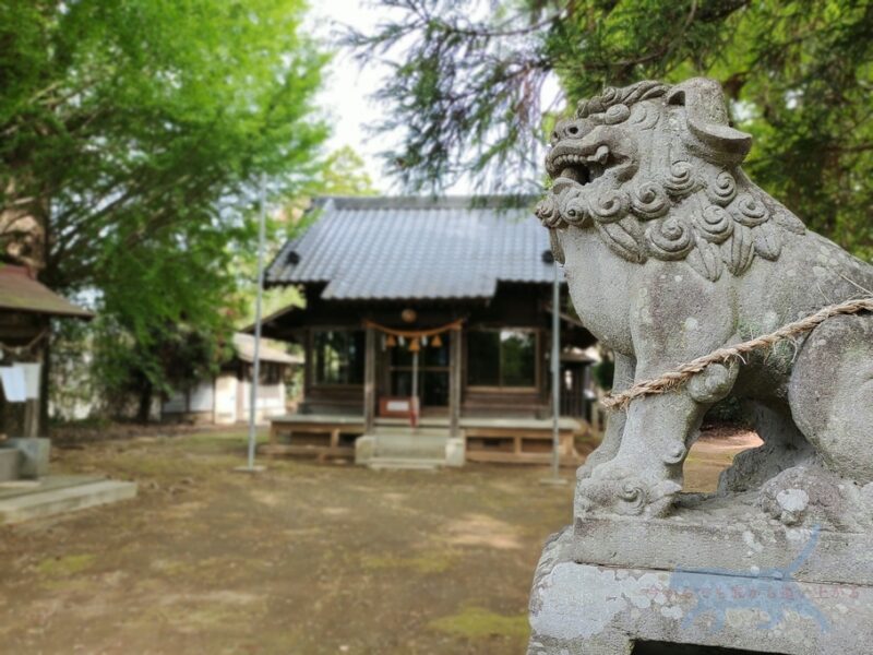 先に訪問した弓削神宮は住宅街にあるのに対して、上弓削神社は田畑に囲まれており境内も薄っすらと苔が生えていた。