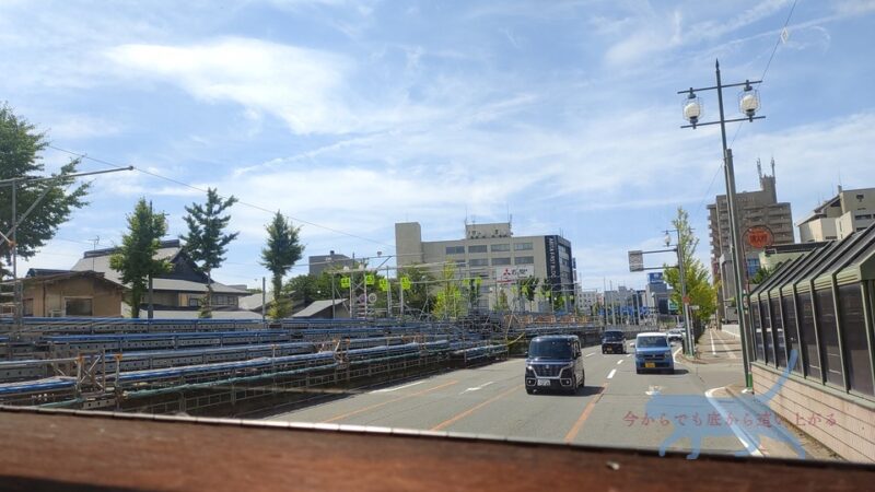 秋田駅に向かう途中のバスから撮影
